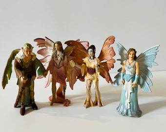 Retired Schleich Bayala Fantasy Characters Fairies Elves Tulon Eyela Feya Nimsay Imaginary Play Set of Four Fairy Elf Toys