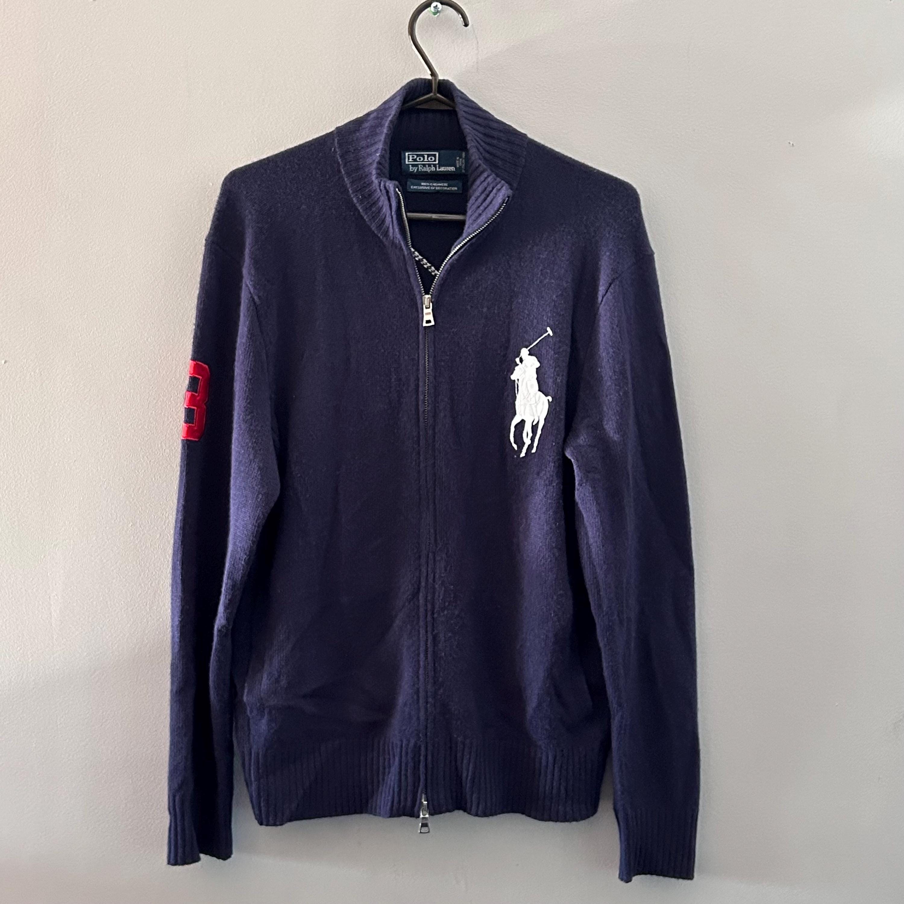 Vintage 90's Y2K Fashion Polo Ralph Lauren Maxi Logo Big Pony Blue