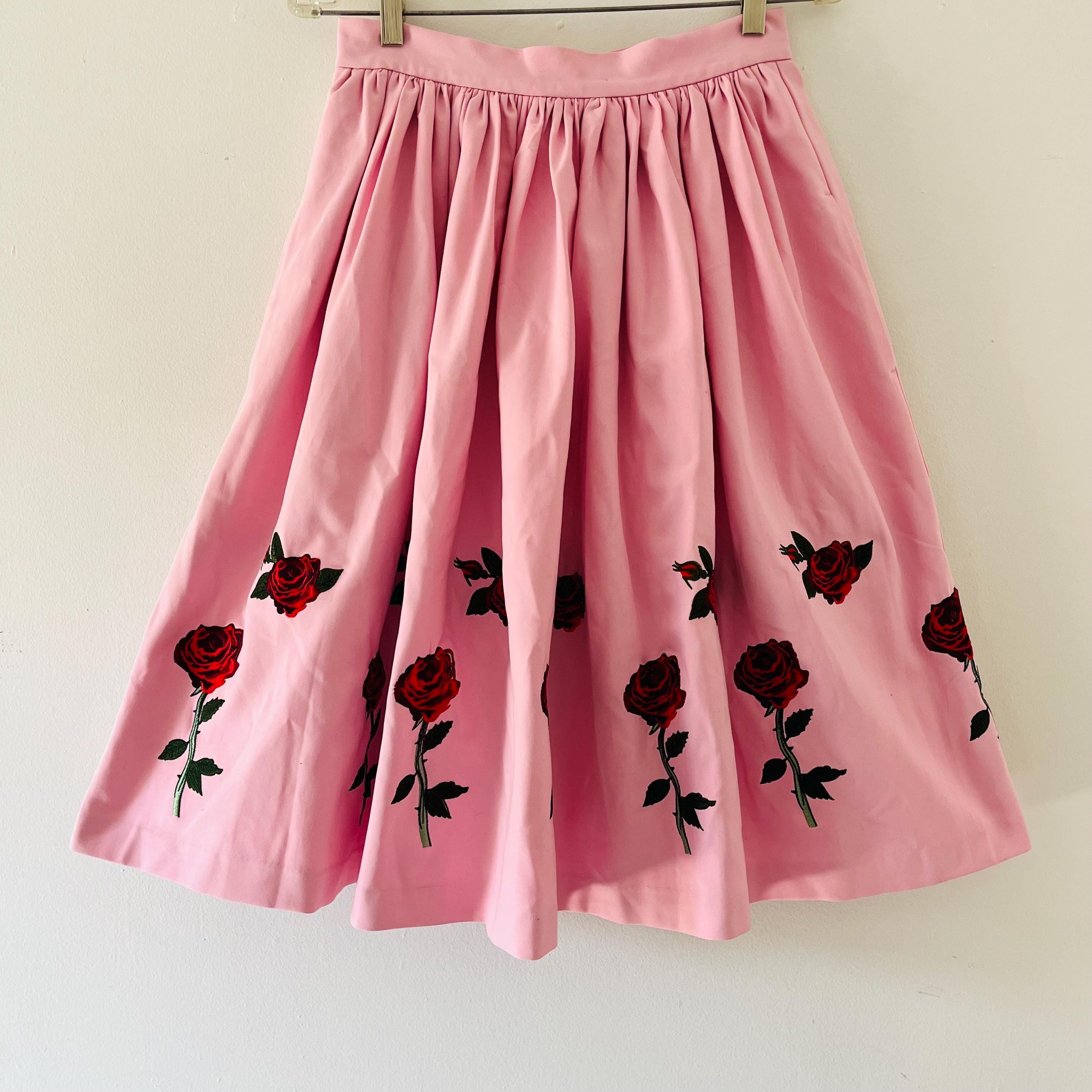 Vintage Hell Bunny 50's Fashion Rockabilly Punk Pink Rosa Rossa