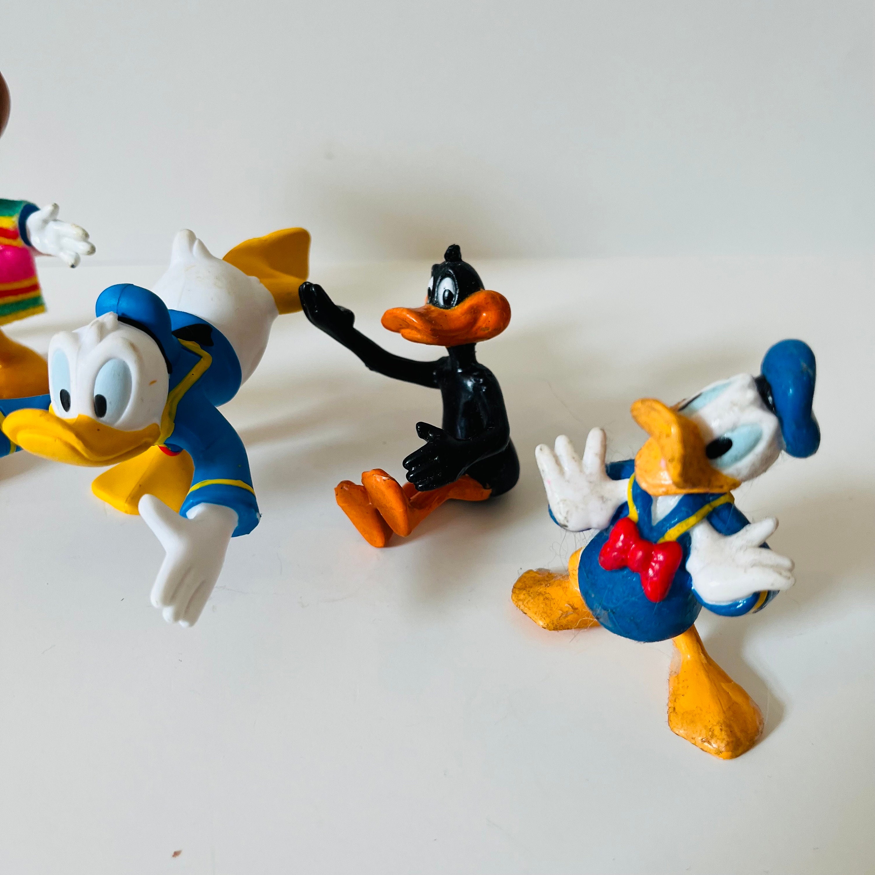 Vintage 80s Disney Figurines - PVC Figurines Mickey Daffy Donald