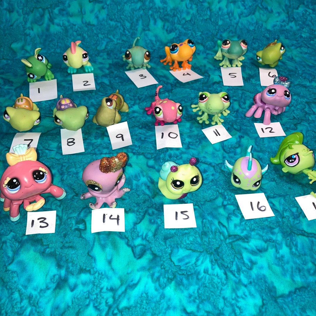 LPS Littlest Pet Shop Figure Pick Your Own Frogs Lizards Snails Octopus Fish Iguana Etsy UK