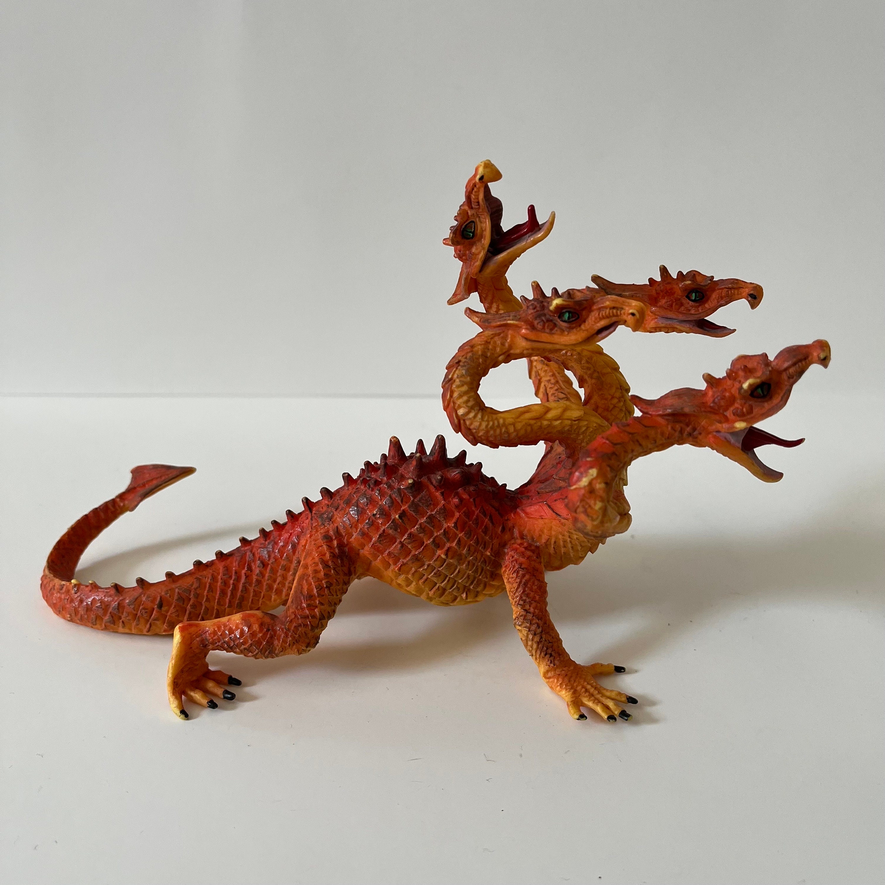 Orange Hydra 4 Headed Dragon Plastoy Mythical Dragons Figure