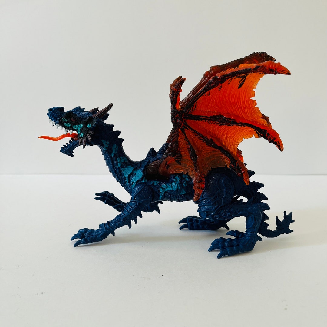 Dragones Increíble dragón de juguete grande de plástico azul con alas  Dragon Toys México
