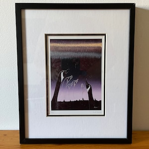 Vintage Indigenous Art Print por Rick Beaver ' Kin ' Art Framed Print