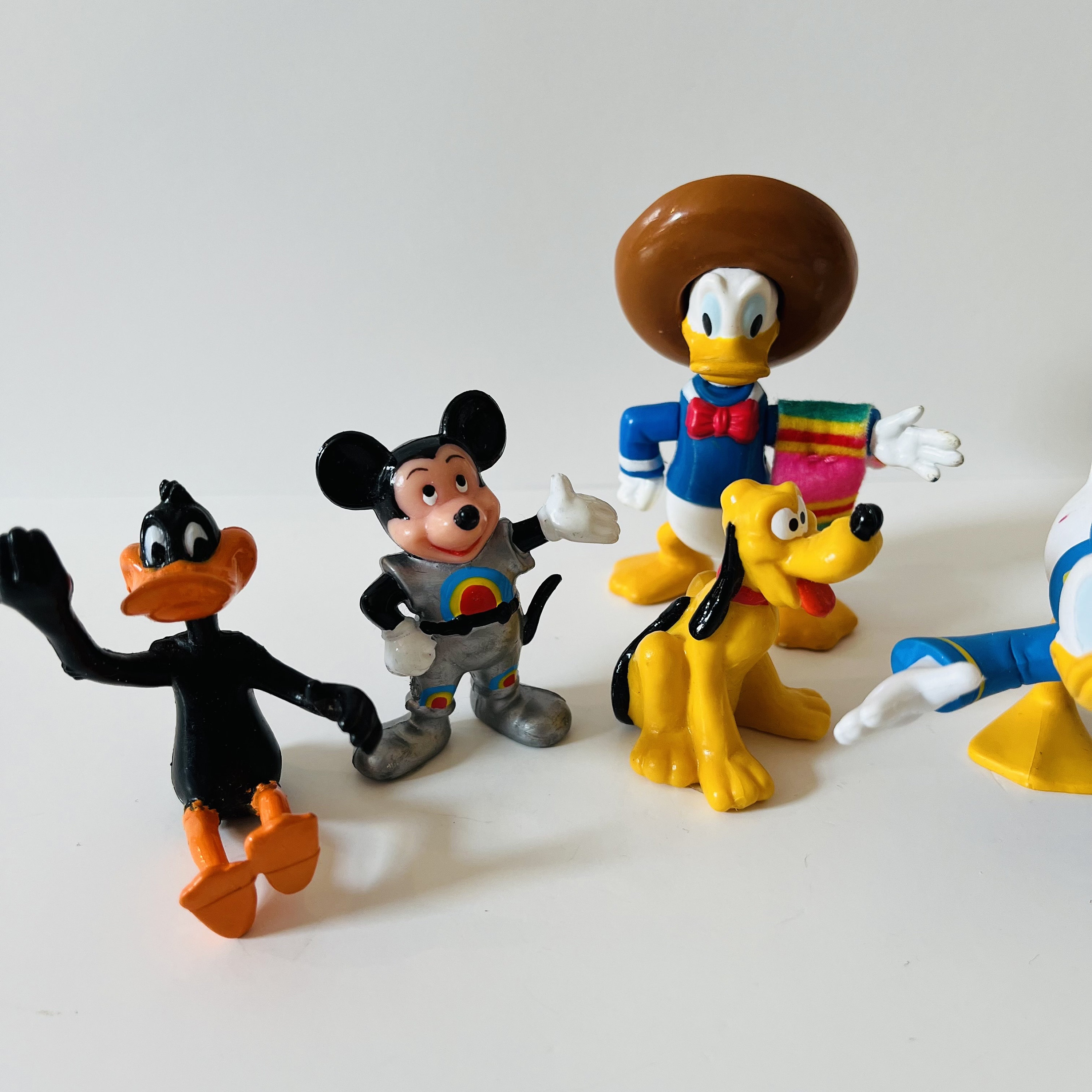Vintage 80s Disney Figurines - PVC Figurines Mickey Daffy Donald