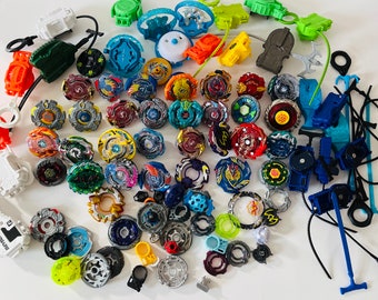 Vintage Bey Blade Sammler Spielzeug Beyblade Mixed Lot Tops Tomy Hasbro Ripcord Launcher Teile
