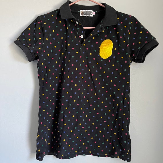 A Bathing Ape Bape Polka Dot Polo Shirt Size Smal… - image 4