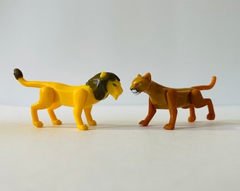 Vintage 1970s Playmobil Little People Zoo Lion and Lioness Klicky Collectible Etsy UK