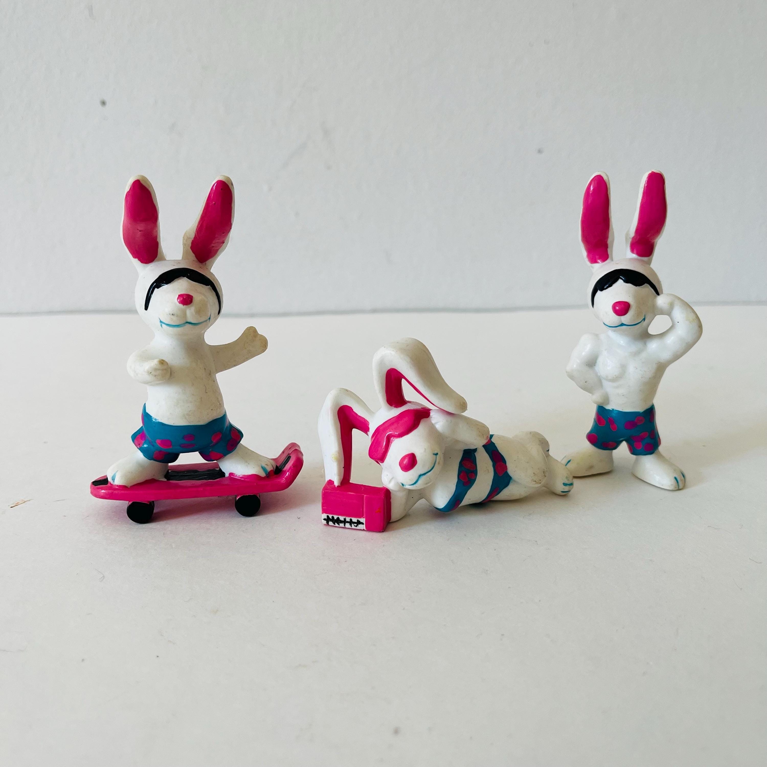Vintage Applause 1989 PVC Beach Bunnies Figurines Hardees Lot of