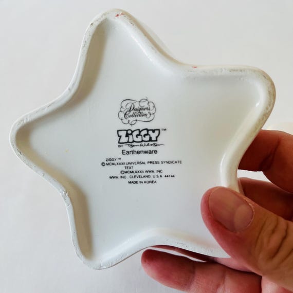Vintage 1980s Ziggy Star Shaped Ceramic “trinkets From Heaven