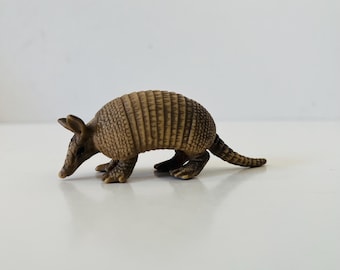 Vintage Retired Schleich Armadillo Figurine 14314, 2002 Collectible Mold, Rare Wild Life Plastic Animal Toy, Miniature Diorama Cake Topper