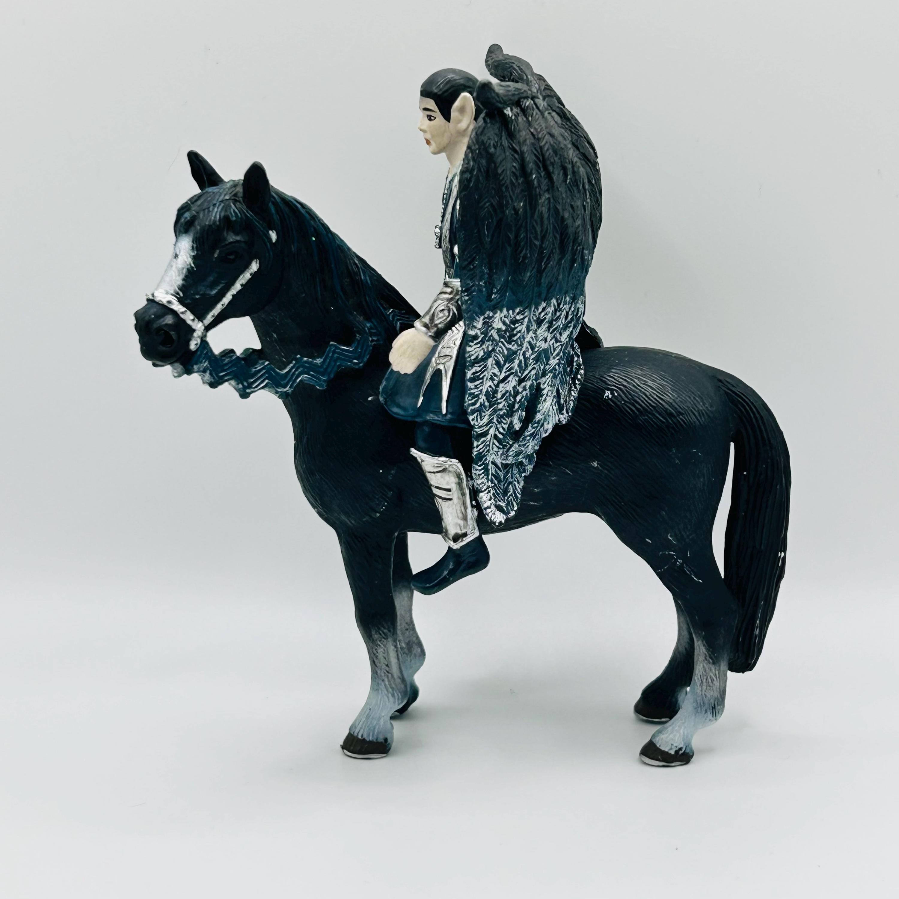 シュライヒ Schleich バヤラ 42032 エルフの隠れ家 廃盤 レア Schleich Retired Bayala Shadow Elf Turag #70405 on Horse Fantasy