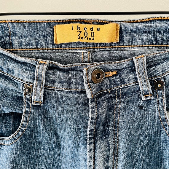 Vintage Y2K Ikeda 700 Series Low Rise Flare Jeans Denim Pants 90s 