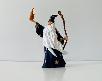 Figurine jouet magicien sorcier Papo à la retraite figurine jouet imaginaire jeu fantastique