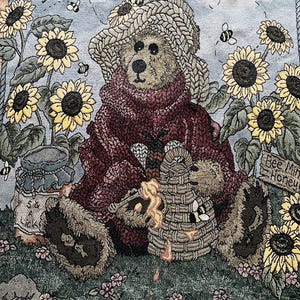 Vintage Boyd's Bears 100% Cotton Ain't Life Sweet Woven Honey Bee