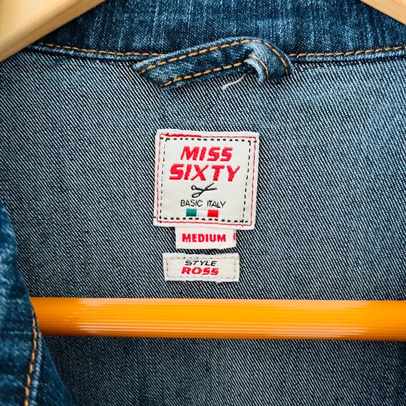 Vintage Miss Sixty Denim Jean Jacket Size Medium Made in Italy