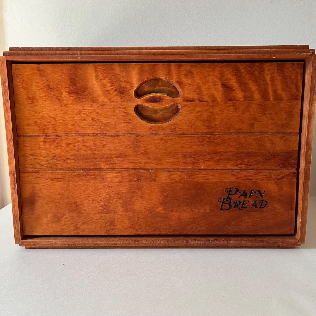 LARGE Wood Bread Box | Vintage Baribo-maid Maple Wood Bread Box | Retro ...