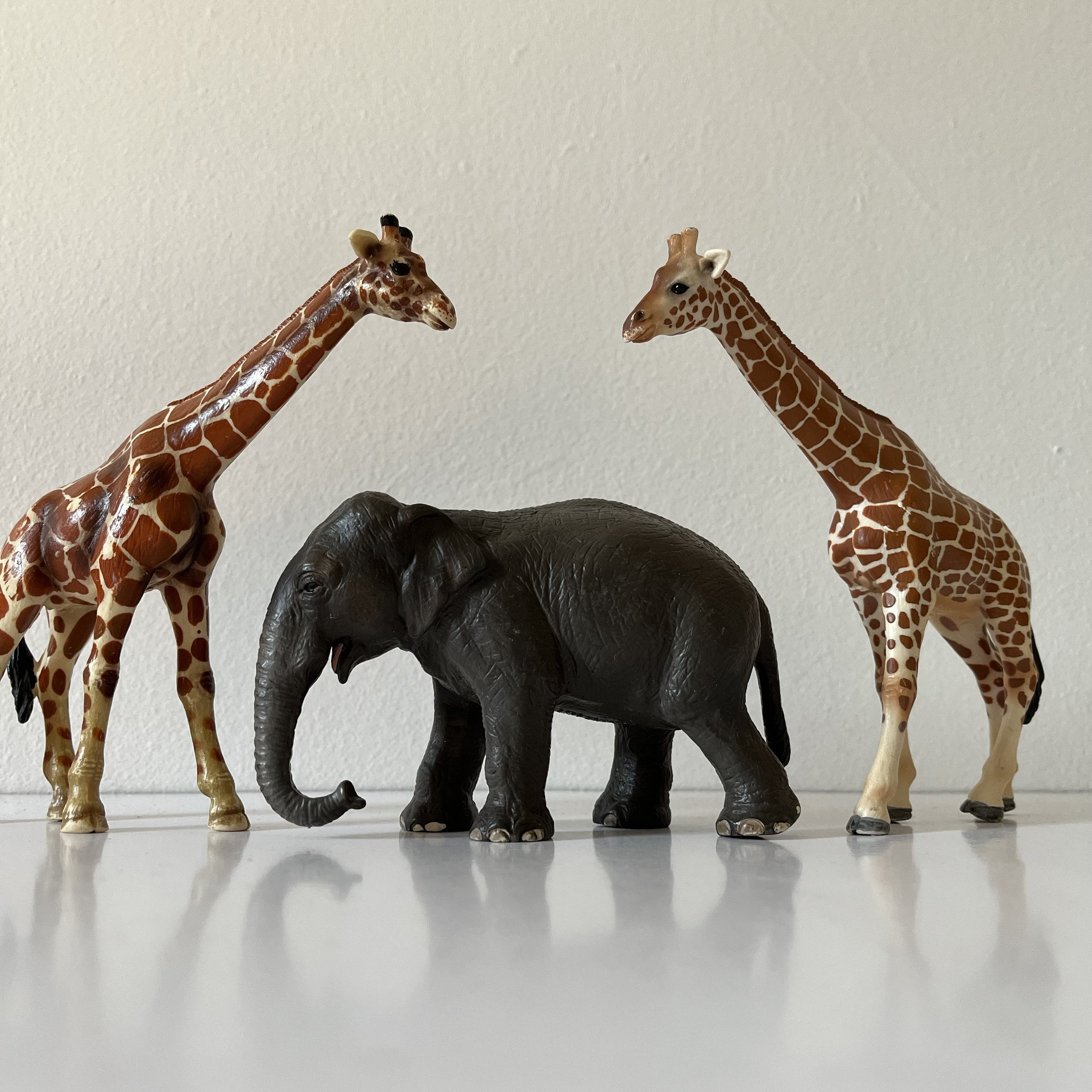 ヴィンテージ 廃盤 シュライヒ ゾウ キリン モデル おもちゃ