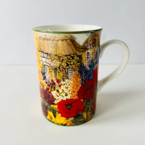 Vintage Garden House of Alorah Fine Bone China Coffee Cup Tea Mug Elizabeth Berry English Country Garden Collection