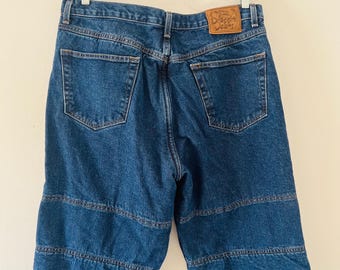 Vintage jaren 90 Draggin-jeans van Fast Company met kevlar voering Made in the USA maat 36 x 32 relaxte pasvorm blauwe denim motorjeans