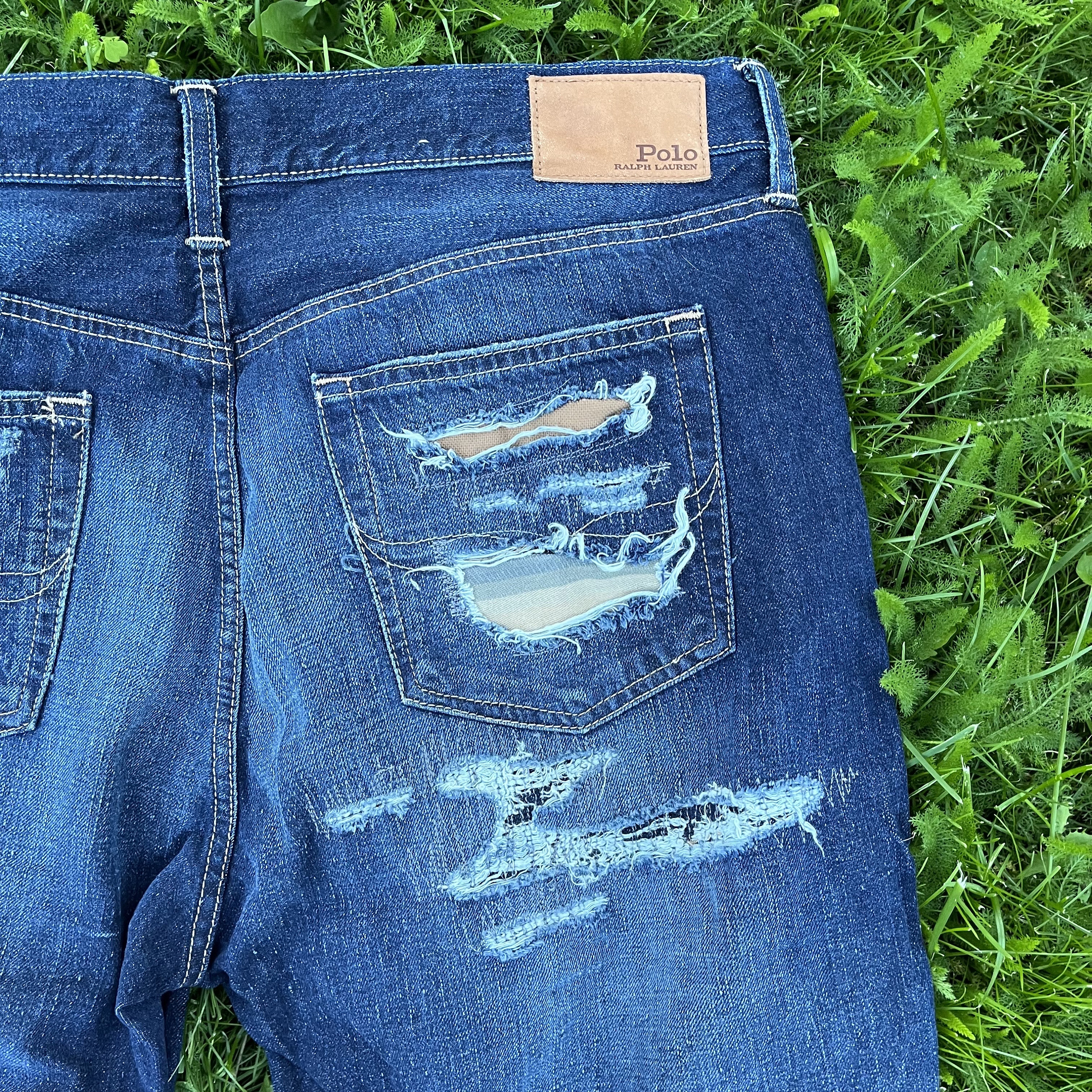 Vintage 1990's Polo Ralph Lauren Patchwork Distressed Patched