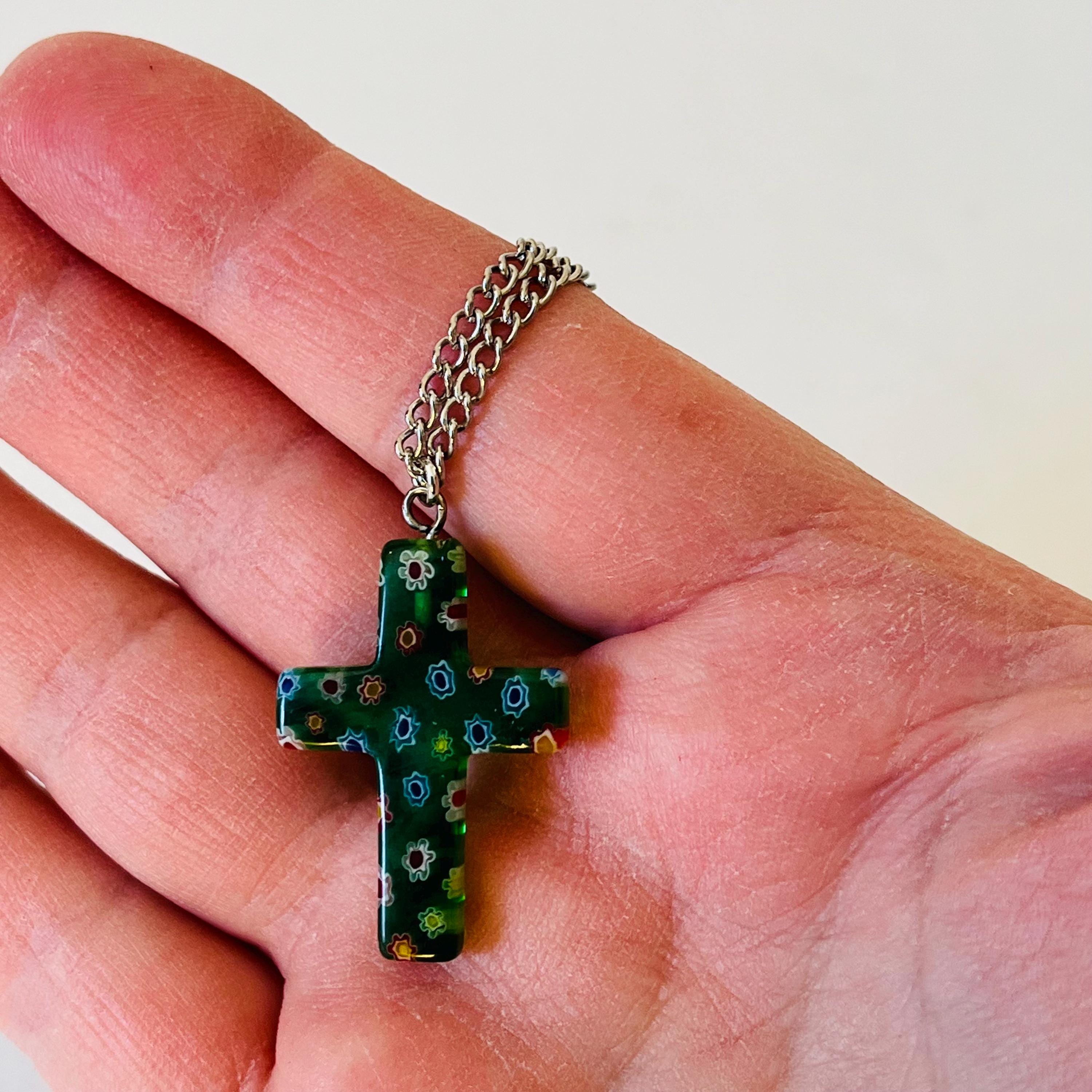 Pendentif Miniature Millefiori En Véritable Verre De Murano - Monture En Argent Véritable, Neuf Avec étiquette