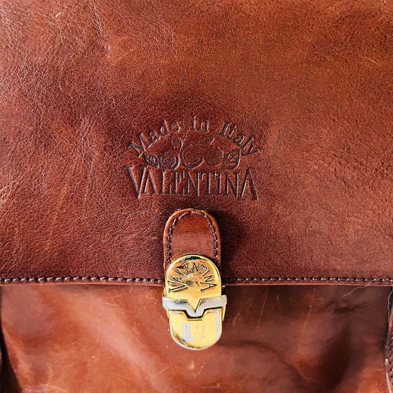 Vintage Valentina Leather Handbag Genuine Leather… - image 4