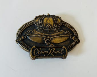 Vintage Crown Royal Belt Buckle. - Etsy display picture 1