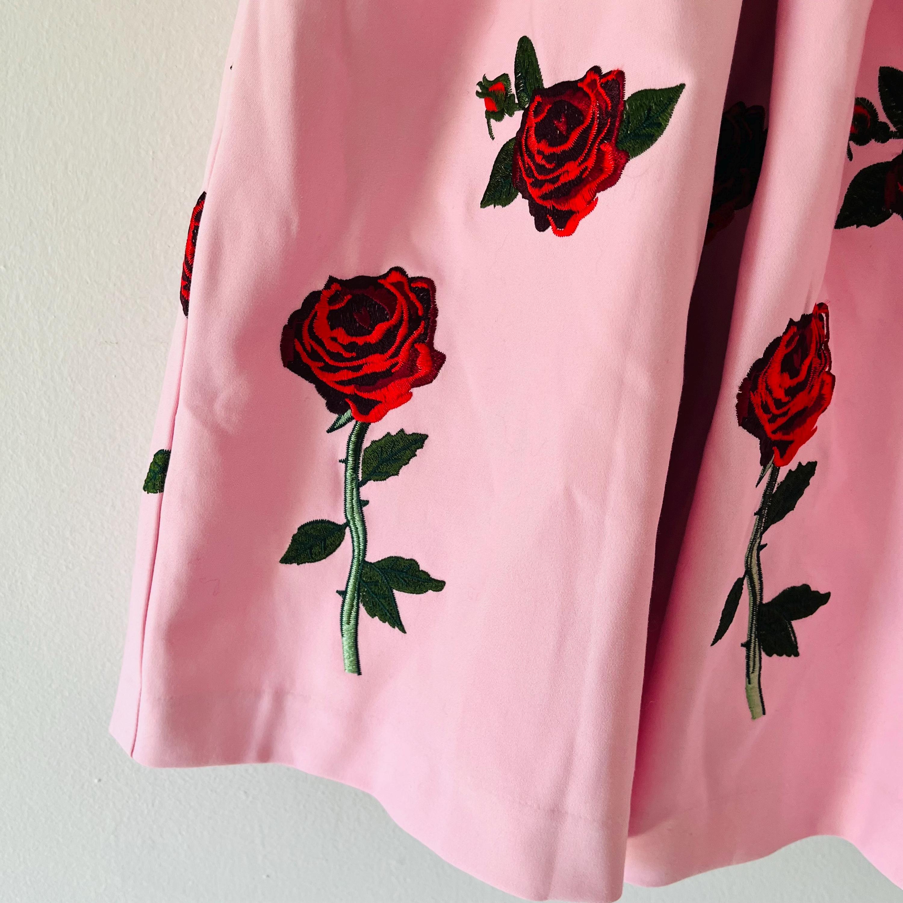 hell bunny rose embroidered dress Limon Embellished Floral Cotton Mini Slip Dress main image 1