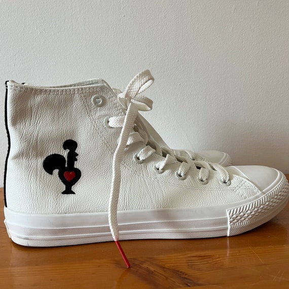 Genuine Nandos White, Black & Red High Top Traine… - image 1