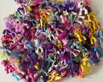 My Little Pony Lot of 77 Ponies Pegasus Unicorn Alicorn Mini Pony Cake Toppers Collectibles Decor Craft Supplies