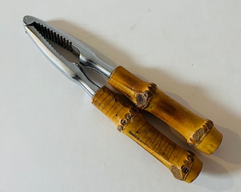 Vintage Bamboo Handled Nut Cracker