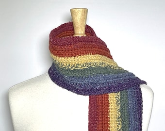 CLEARANCE: Speckled Rainbow Pride Scarf - Rainbow Pride Scarf - LGBTQ Scarf -LGBTQIA Scarf - Gay Pride Scarf