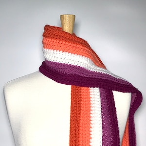 Lesbian Pride Scarf - Lesbian Pride 5-stripe scarf - Lesbian Community Pride Scarf