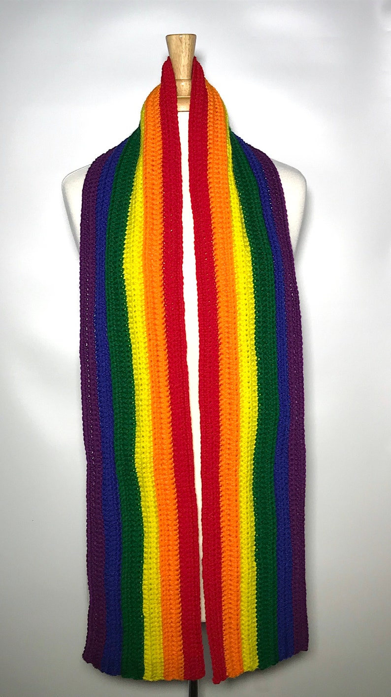 Rainbow Pride Scarf classic Design Rainbow Scarf LGBT Etsy