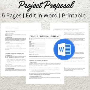 Puede incluir: Una plantilla de contrato de propuesta de proyecto en formato de documento de Word. El documento incluye secciones para el cronograma del proyecto, los términos de pago, la confidencialidad y la propiedad intelectual. La plantilla está diseñada para ser utilizada para una variedad de proyectos.