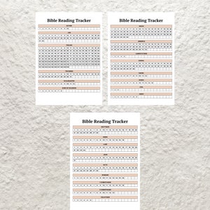 Bible Reading Tracker Printable Bible Reading Plan Checklist Daily ...