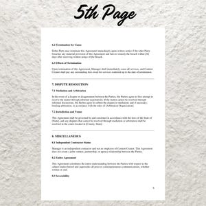 Onlyfans Management Contract Template: Editable Legal Agreement (PDF