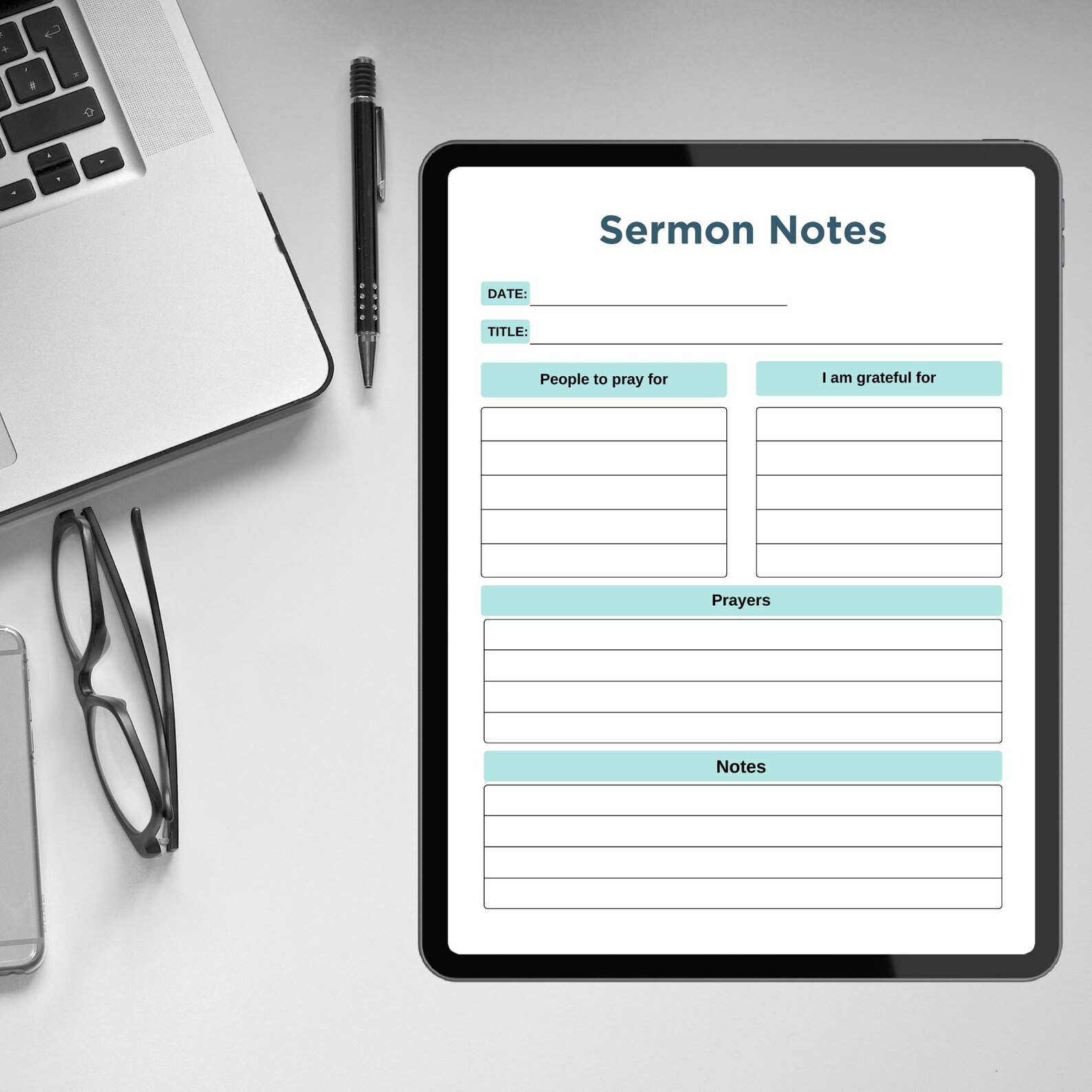 Printable Sermon Notes Template Editable Sermon Summary Notes Sermon ...