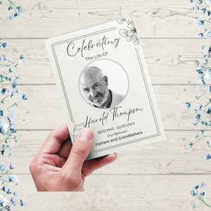 Editable Funeral Program Pamphlet Template Celebration of Life Order of Service Printable Obituary Template Funeral Memorial Program