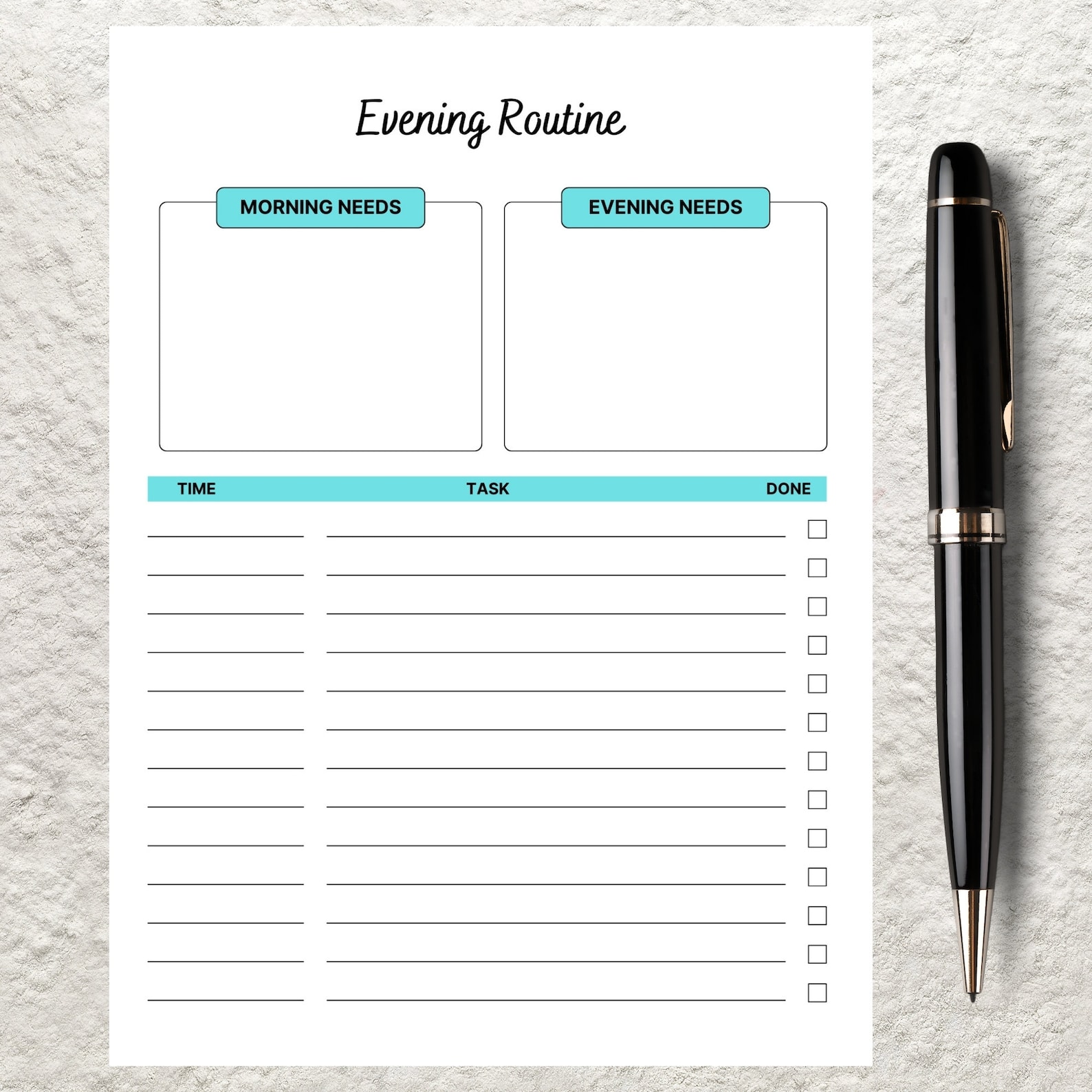 Morning and Evening Routine Checklist Printable Morning and Night Daily ...
