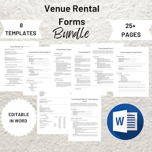 Bearbeitbares Veranstaltungsraum-Formular-Bundle: Vorlagen für die Veranstaltungsplanung (Digitaler Download)