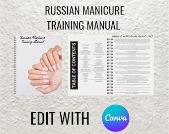 Russian Manicure Training Manual – Editable Canva Template (PDF)