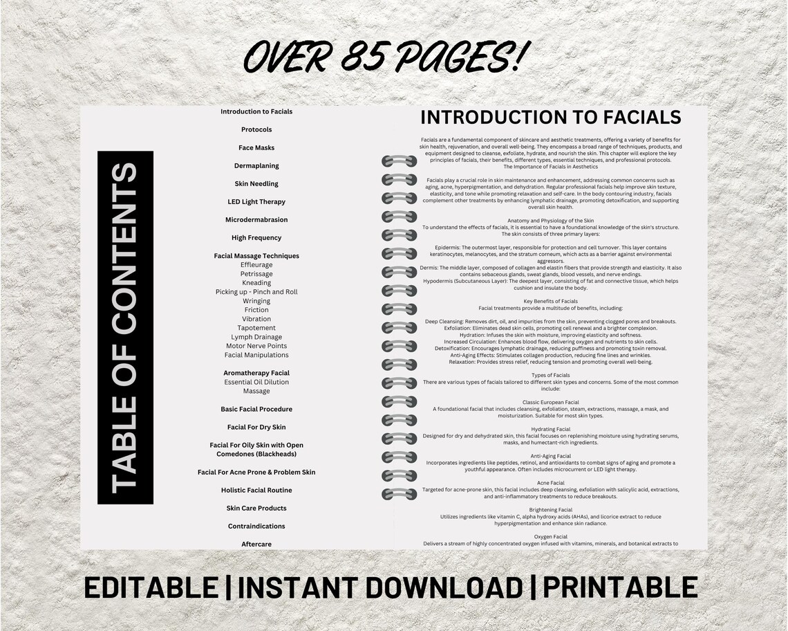Facial Treatments Training Manual: Skincare Course Guide - Canva ...