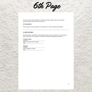 Onlyfans Management Contract Template: Editable Legal Agreement (PDF