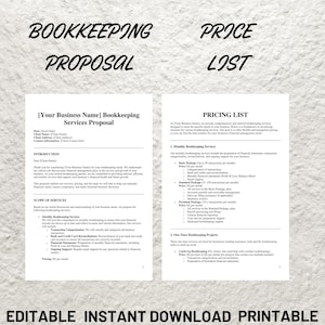 Bookkeeping Service Contract, Freelance Bookkeeper Client Intake Form ...