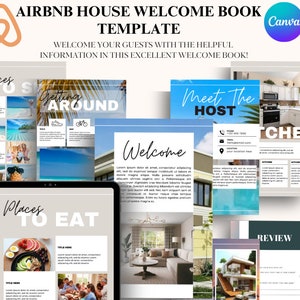 Airbnb House Template Design, Rental Property Layout, Vacation Home Planner, Rental Interior Decor Editable Airbnb Template