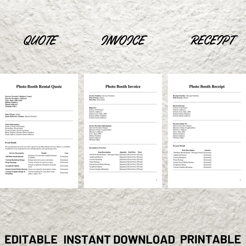 Professional Photo Booth Contract, Event Booth Rental Agreement ...
