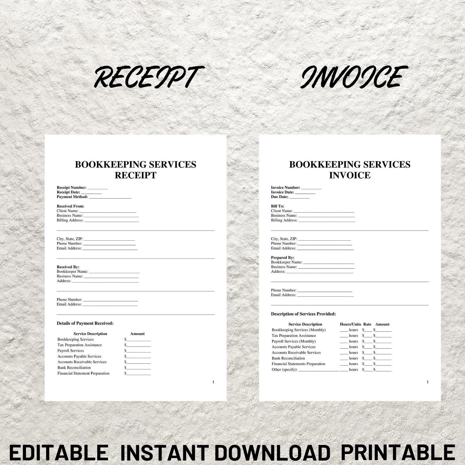Bookkeeping Service Contract, Freelance Bookkeeper Client Intake Form ...