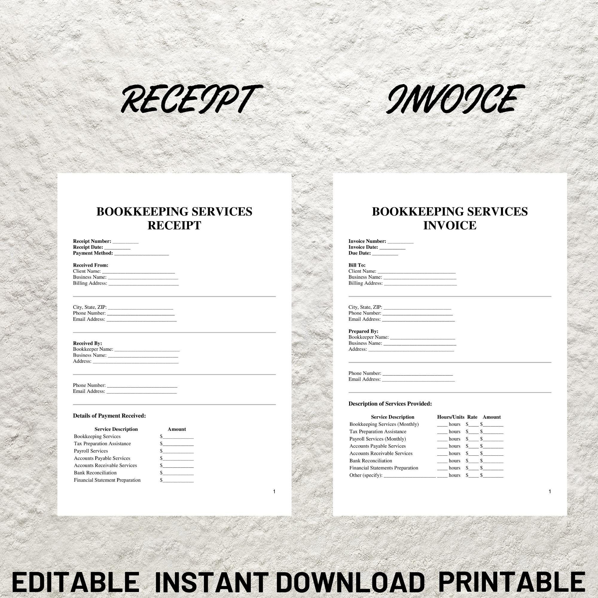 Bookkeeping Service Contract, Freelance Bookkeeper Client Intake Form ...